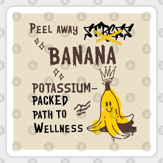 Banana Peel Pun Magnet by Caruana